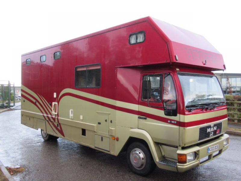 22-296-Beautiful  MAN 8163  7.5 Ton Coach built by Solitaire. Sapphire 3 Model. Stalled for 3 with smart luxurious living. Sleeping for 4. Stunning condition throughout